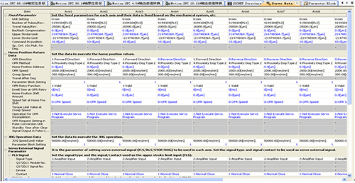 伺服數(shù)據(jù)設置