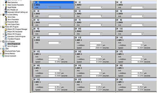 伺服數(shù)據(jù)設置